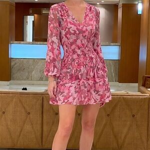 Ramy Brook Pink Floral Mini Dress